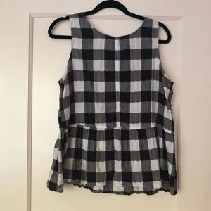 Gingham peplum top
